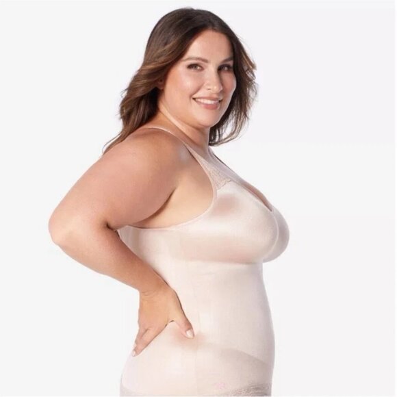 New Ruby Ribbon Pin-Up Lace Cami Pale Nude - Picture 3 of 6